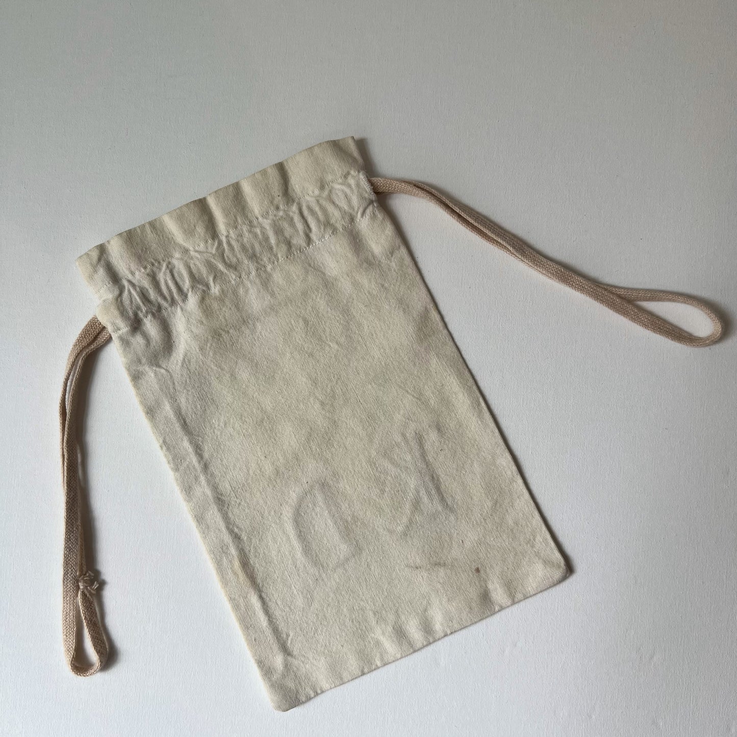 【Vintage】France - 1950-70s Cotton Drawstring Bag