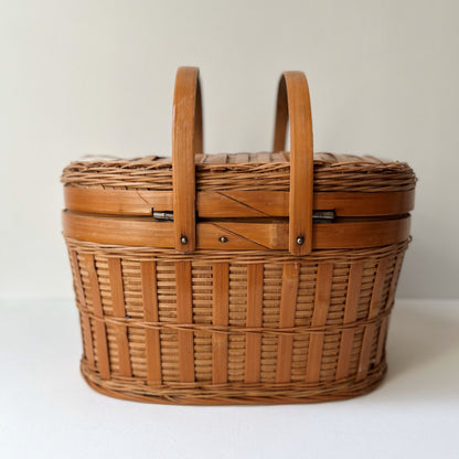 【Vintage】France - 1950s Picnic Basket