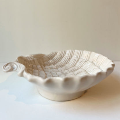 【Antique】Italy - 1900s Shell Pottery Dish