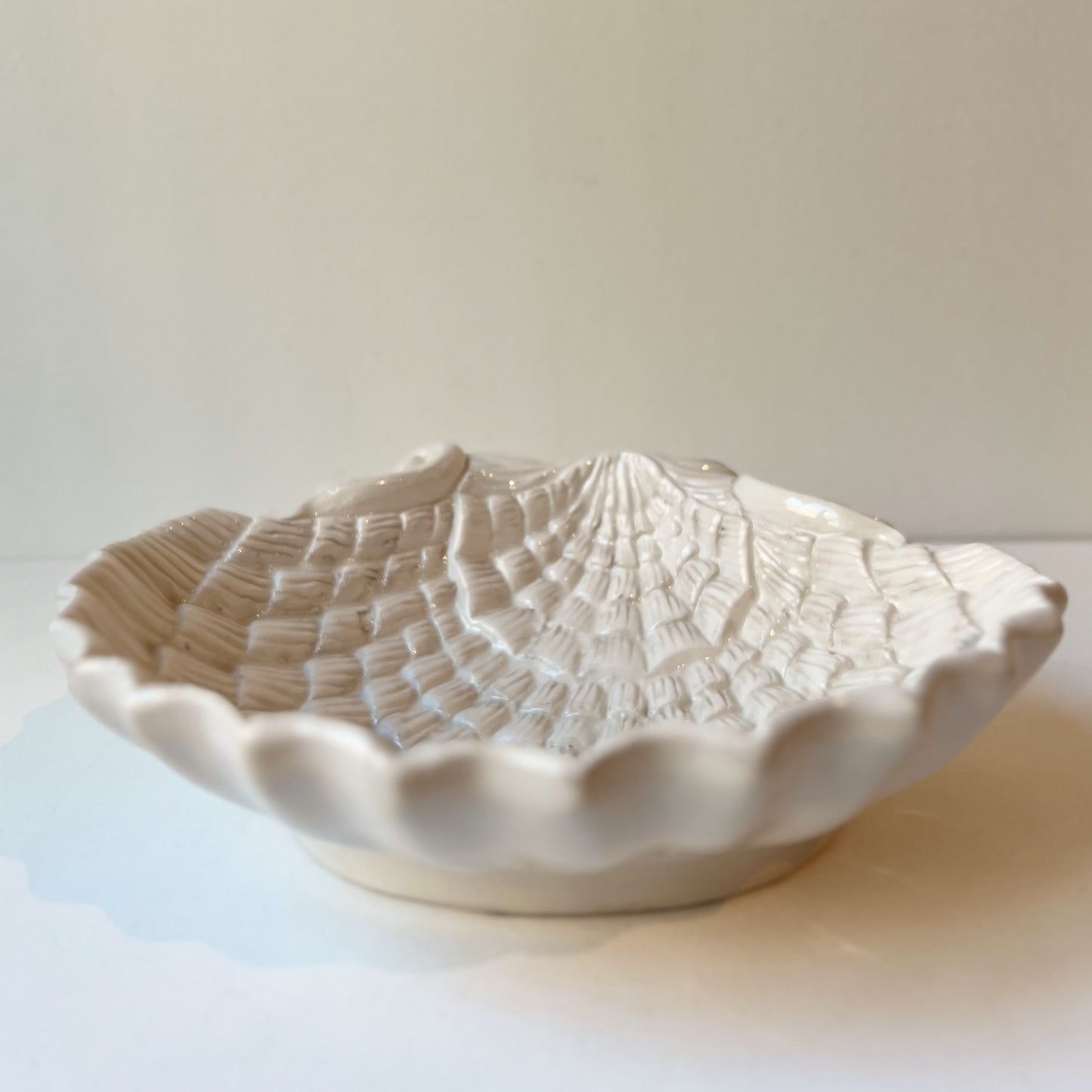 【Antique】Italy - 1900s Shell Pottery Dish