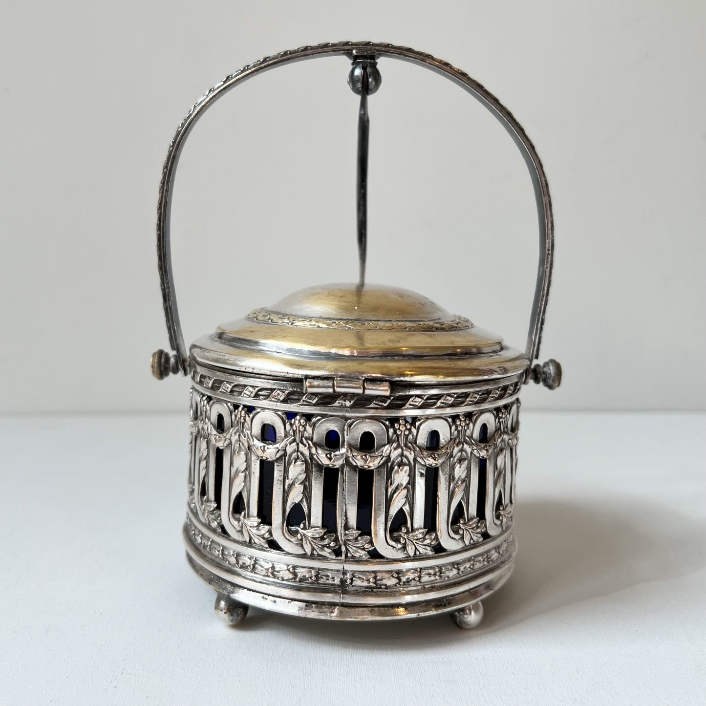 【Antique】France - 1900s Silver Plate Ice Bucket