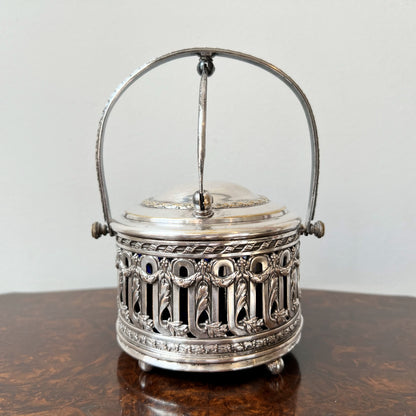 【Antique】France - 1900s Silver Plate Ice Bucket