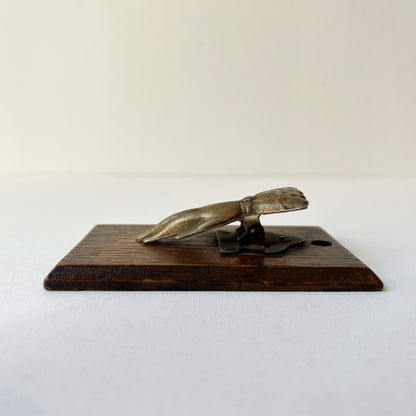 【Antique】UK - 1900s Victorian Style Hand Clip Wood Stand