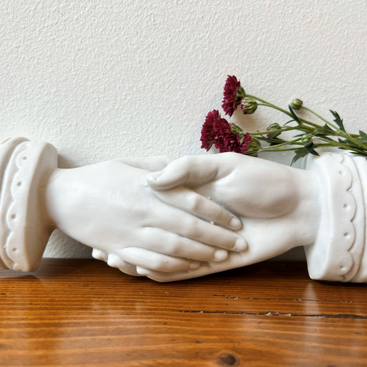 【Antique】Belgium - 1920s Porcelaine Shaking Hands