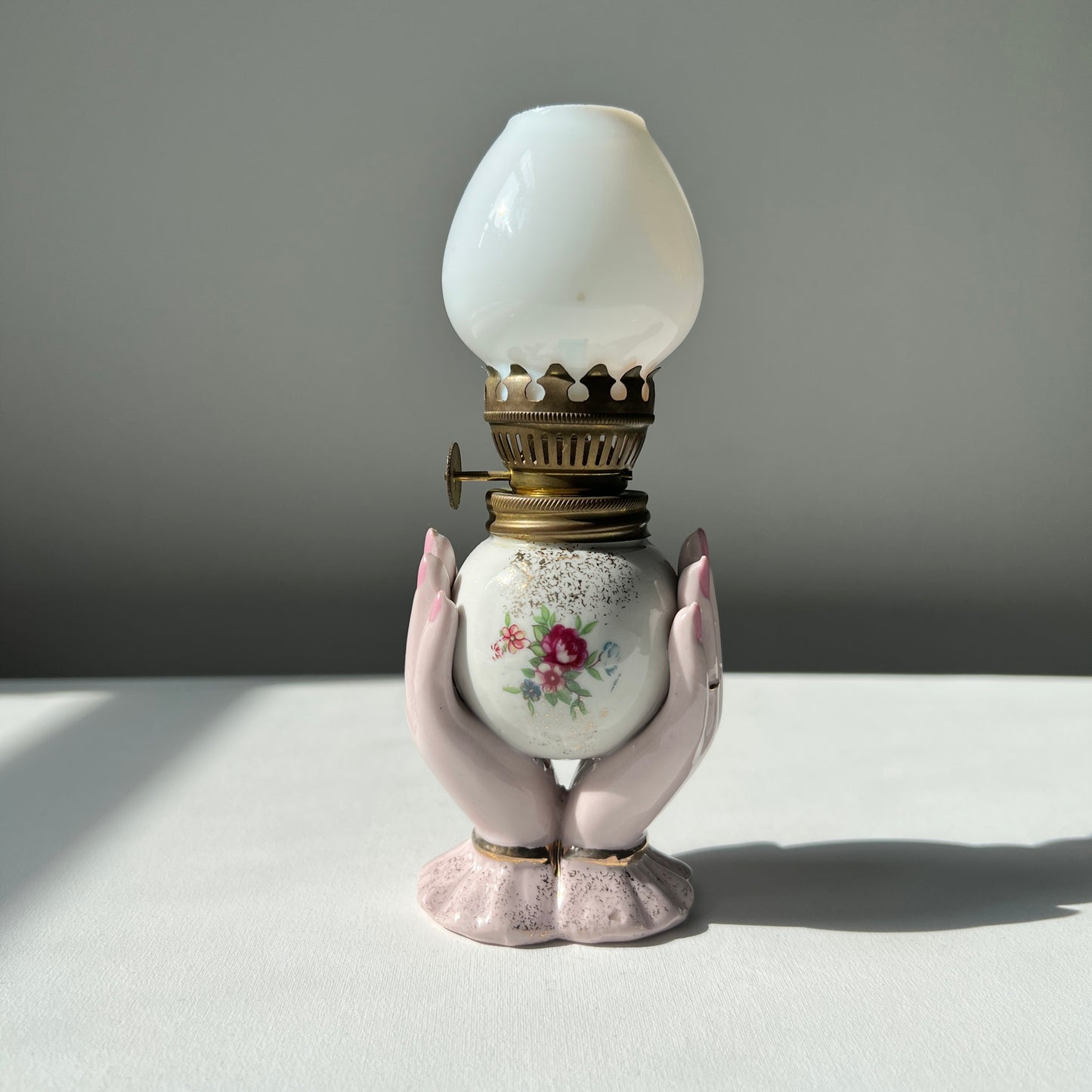 【Vintage】1950s Hand Motif Lamp Object A