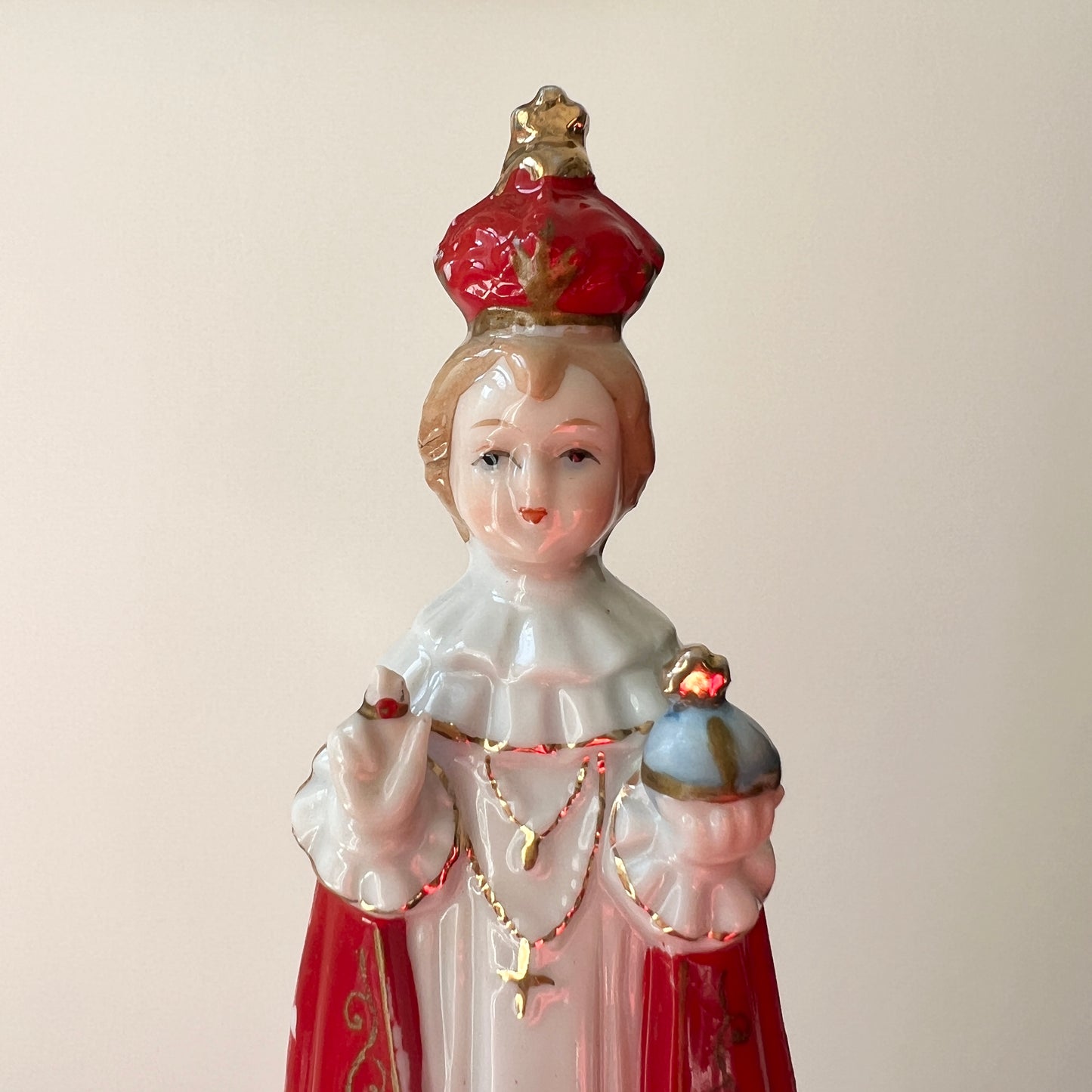 【Vintage】France - 1930s the Infant Jesus of Prague Statue（13㎝）