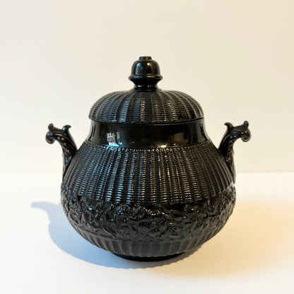 【Antique】UK - 1800-30s Wedgwood Basalt Ware Sugar Pot