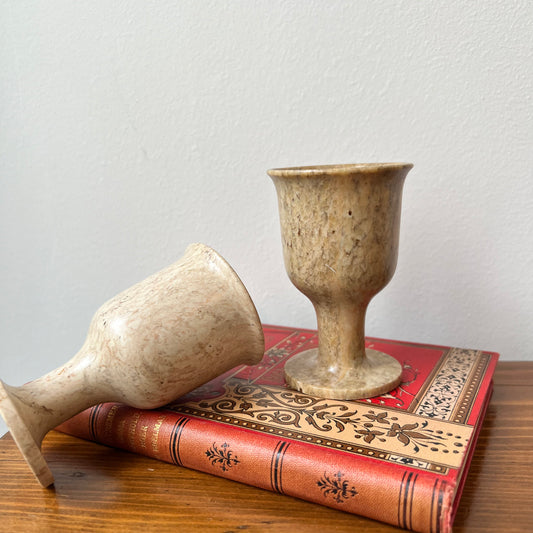 【Vintage】Italy - 1960s Stone Mini Cup（2 pieces set）B