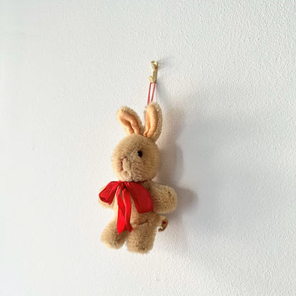 【Vintage】Shanghai ‐ 1950s Pure Wool Red Ribbon Mini Rabbit