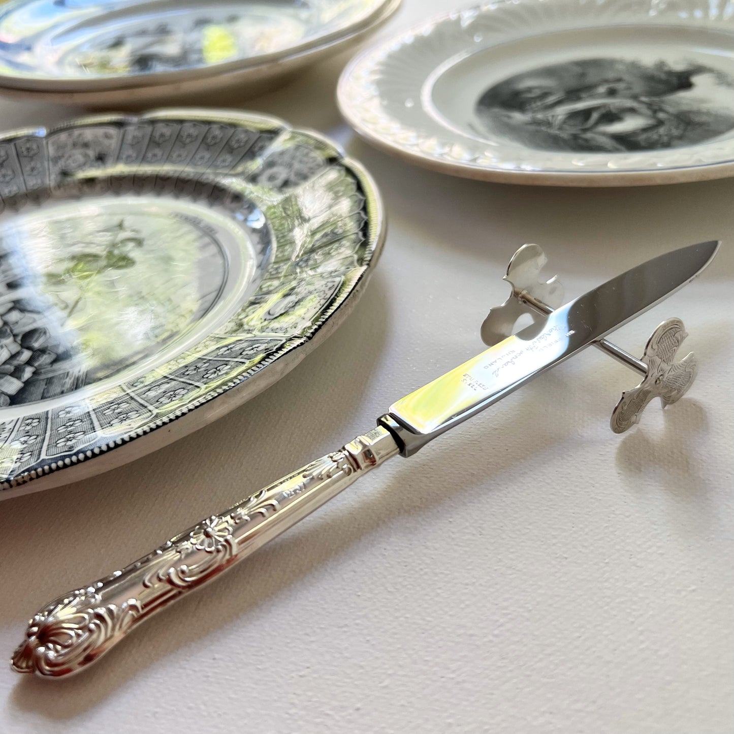 【Antique】England ‐ Charles Havenhand 1920s Silver & Stainless Butter Knife