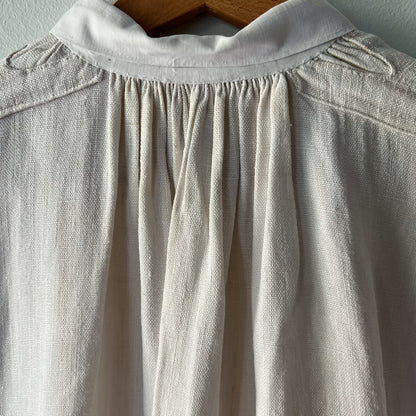 【Antique】France - 1920s Linen Dress（JM）