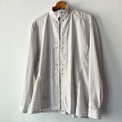 【Vintage】Germany - 1970s Double Button Stand Collar Shirt