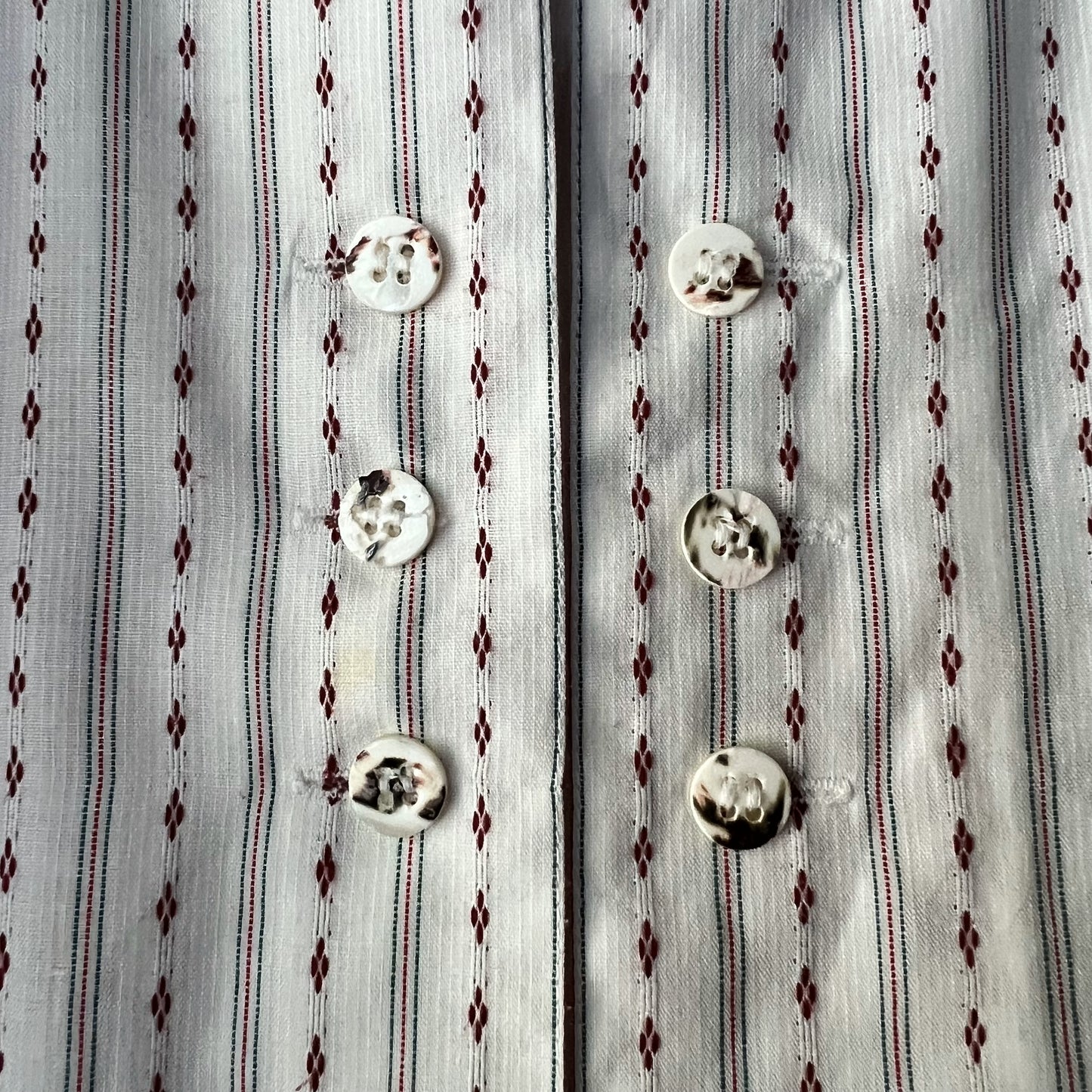 【Vintage】Germany - 1970s Double Button Stand Collar Shirt