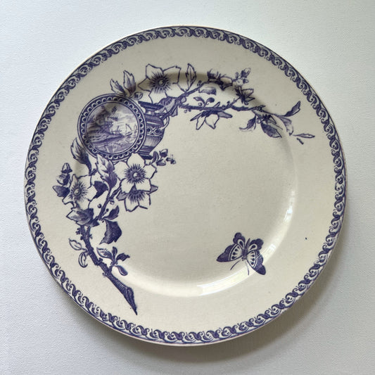 【Antique】France - Sarreguemines U&C 1910s "Wallace"  Plate