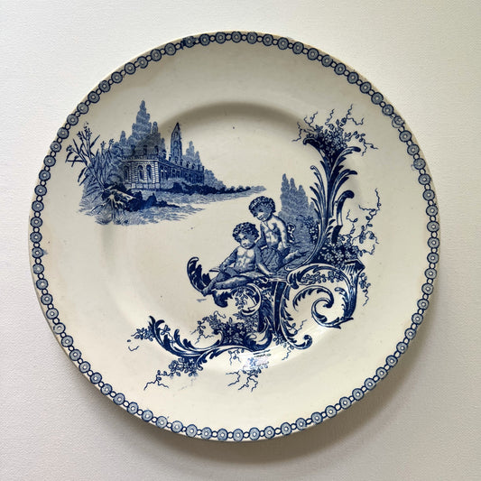 【Antique】France -1900s "Trianon"  Saint Amand,A. Lebacqz & M. Bouchart Plate