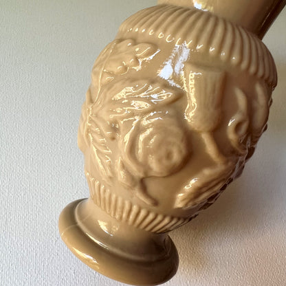 【Antique】France - 1890s Brown Milk Glass Vase