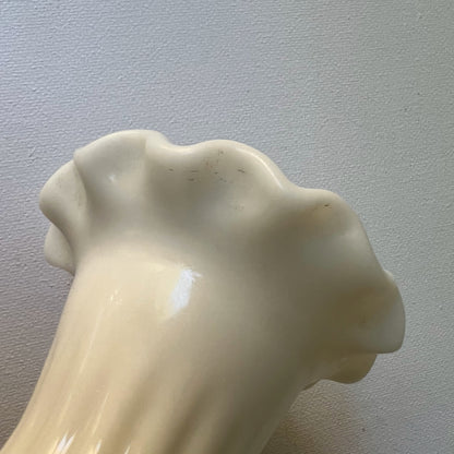 【Antique】France - Vallérysthal 1907s White Milk Glass "Lorrain" Vase