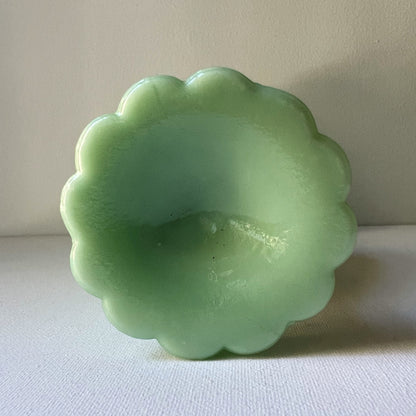 【Antique】France - 1891s Green Milk Glass Vierzon Vase（Restock）