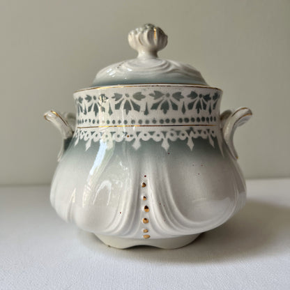 【Antique】France - F.T. Badonviller 1900s Sugar Pot