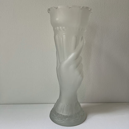 【Vintage】France - Legras 1930s Ground Glass Hand Vase