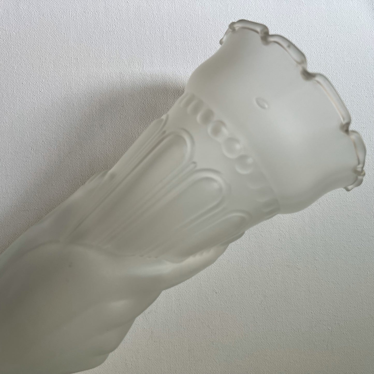 【Vintage】France - Legras 1930s Ground Glass Hand Vase