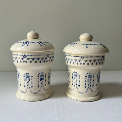 【Vintage】France - 1930s Pottery Seasoning Bowl（Set of 2）