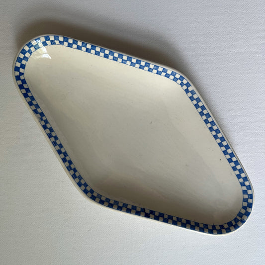 【Antique】France - Opaque de Sarreguemines 1880s Ravier Dish