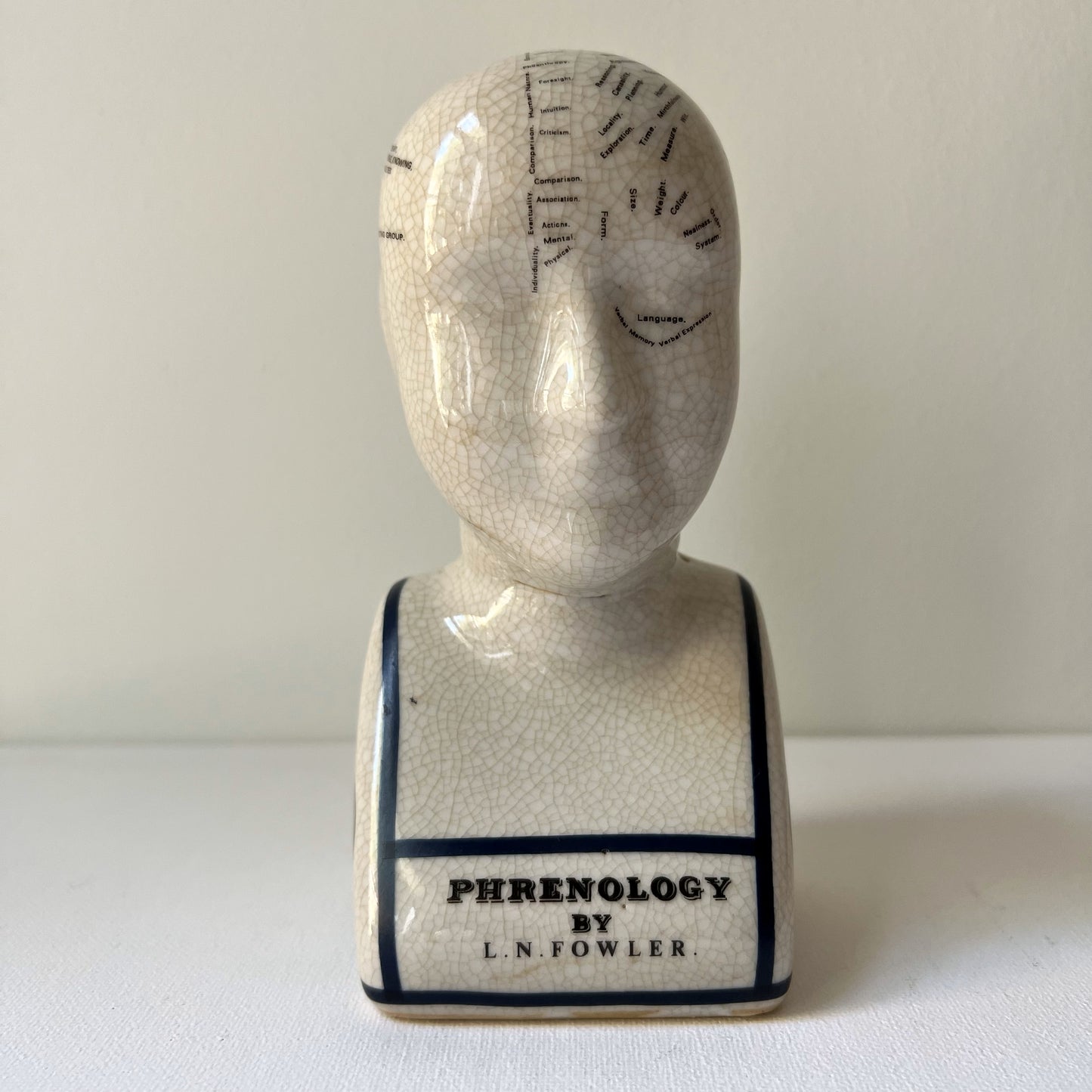 【Vintage】England - 1970s L.N. Fowler Pottery Phrenology Head