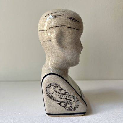 【Vintage】England - 1970s L.N. Fowler Pottery Phrenology Head