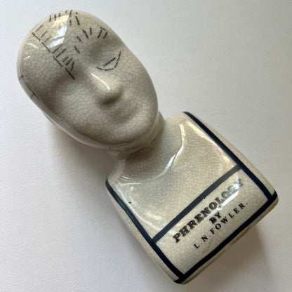 【Vintage】England - 1970s L.N. Fowler Pottery Phrenology Head