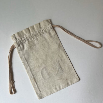 【Vintage】France - 1950-70s Cotton Drawstring Bag