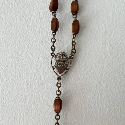 【Vintage】Italy 1940s Wooden Rosary