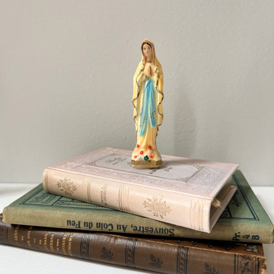 【Vintage】France 1930‐50s Wax Maria Statue