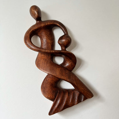 【Vintage】Denmark - 1960s Wooden Abstract Statue