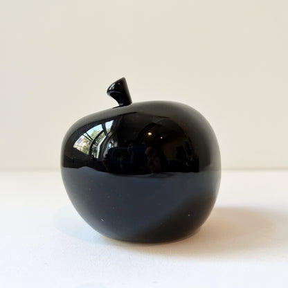 【Vintage】Germany - 1960s Black Ceramic Fruit Apple