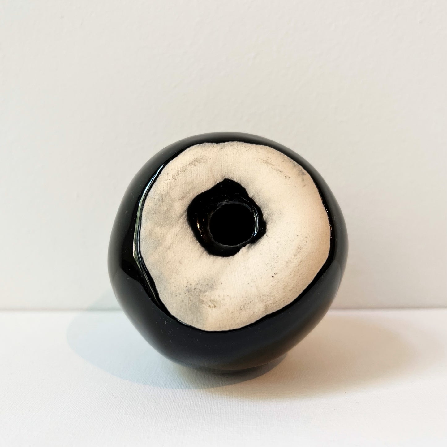 【Vintage】Germany - 1960s Black Ceramic Fruit Pear