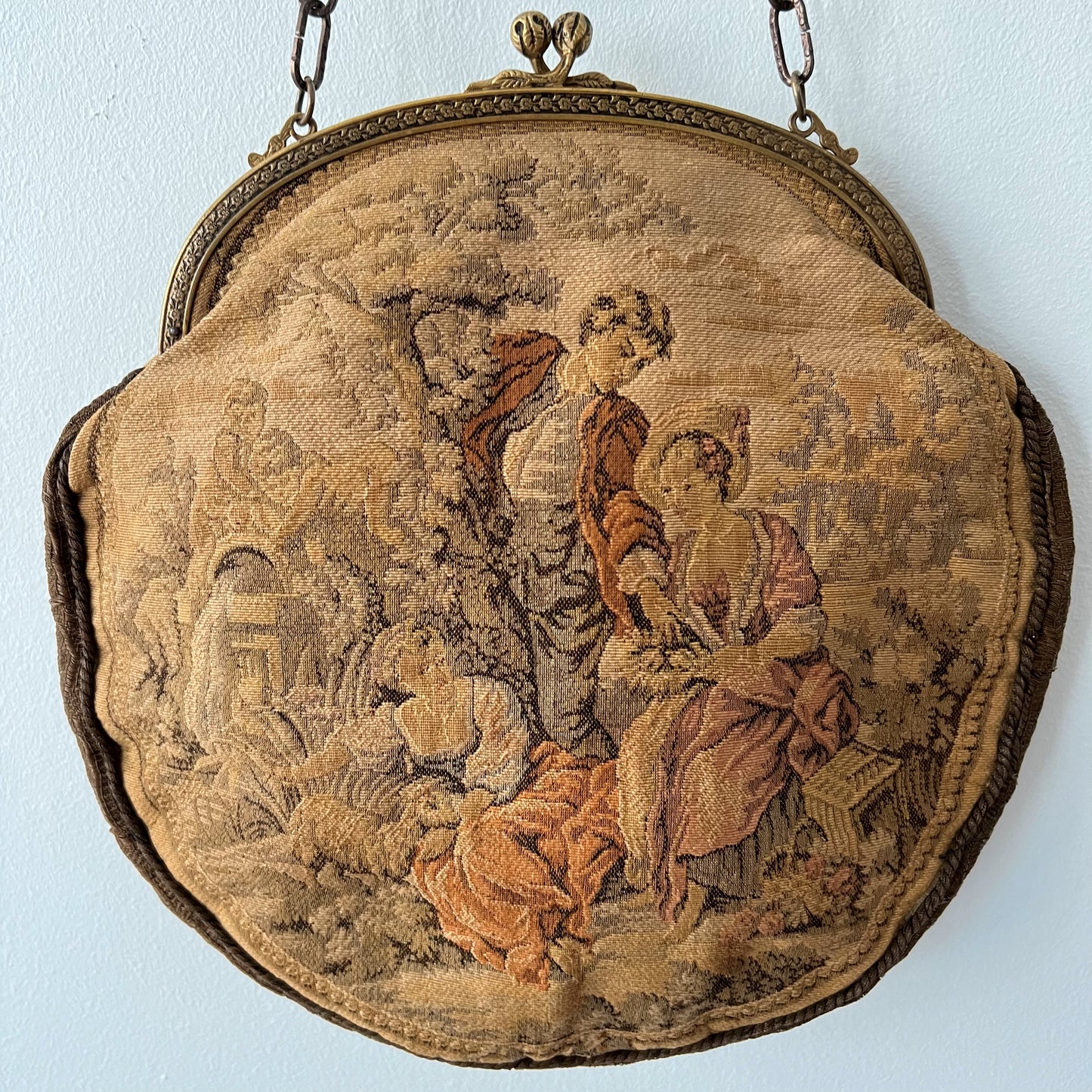 【Antique】France - 1890‐1900s Handmade Gobelin Bag