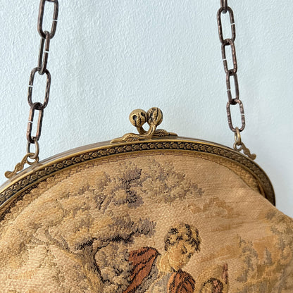 【Antique】France - 1890‐1900s Handmade Gobelin Bag