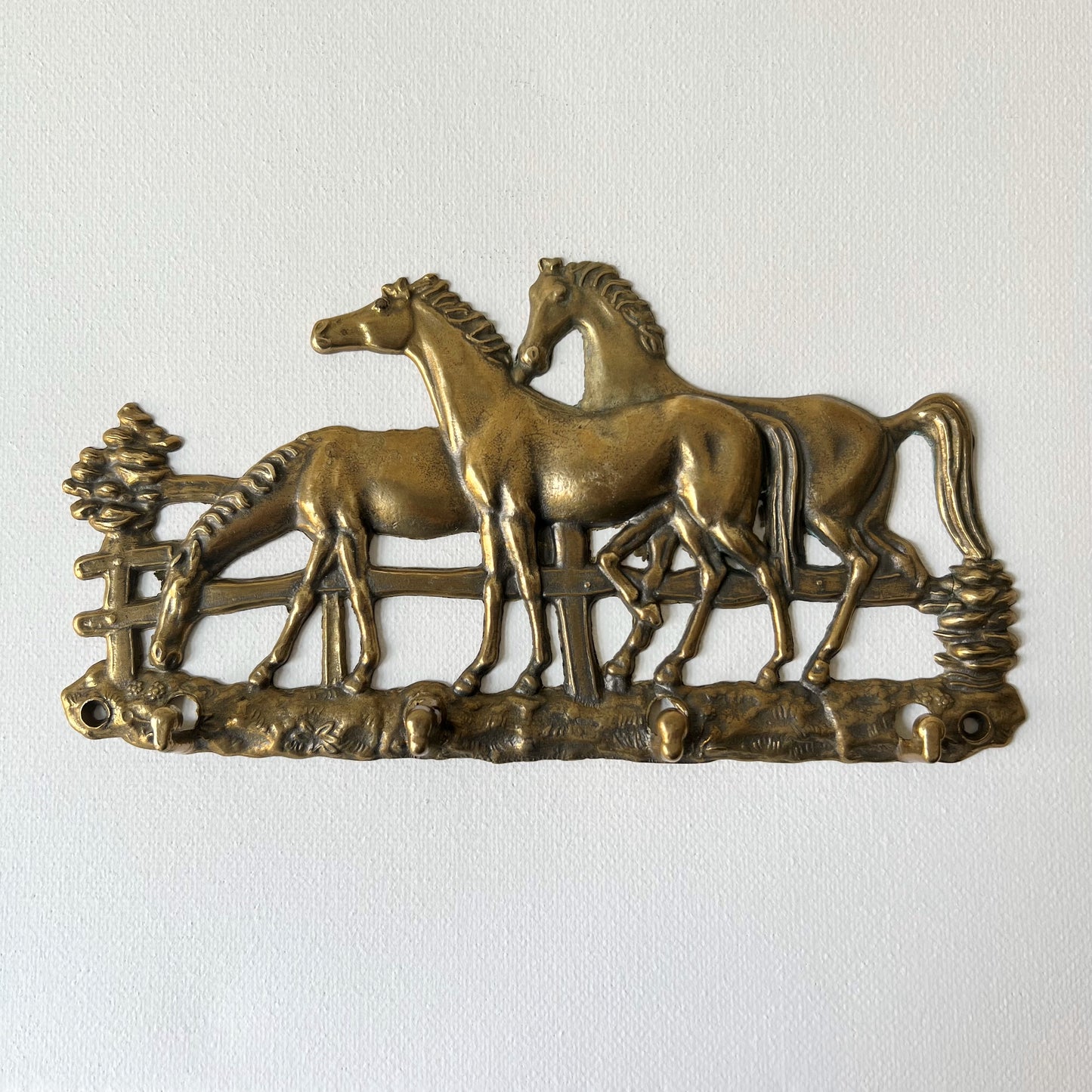 【Vintage】Brass Horse Wall Hook