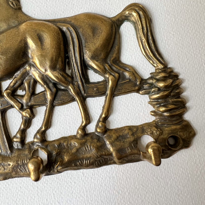 【Vintage】Brass Horse Wall Hook