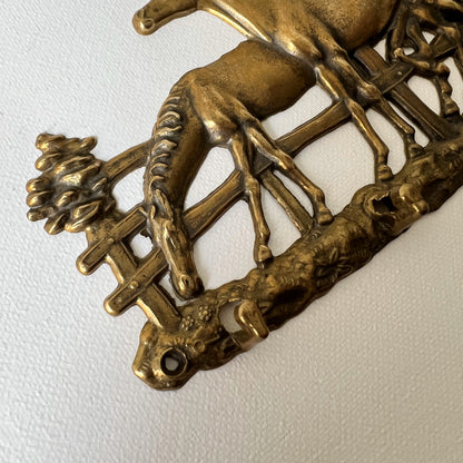 【Vintage】Brass Horse Wall Hook