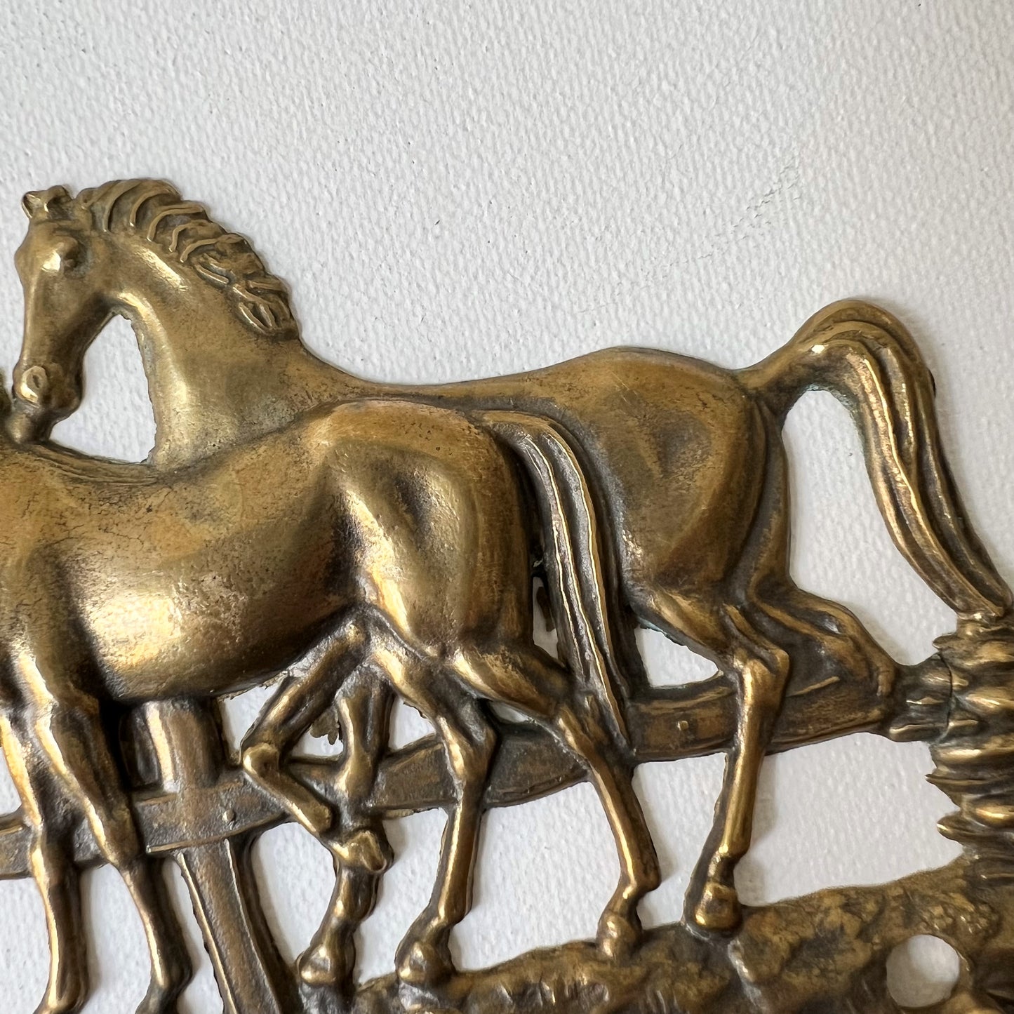 【Vintage】Brass Horse Wall Hook