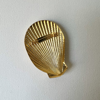 【Vintage】Golden Seashell Brooch