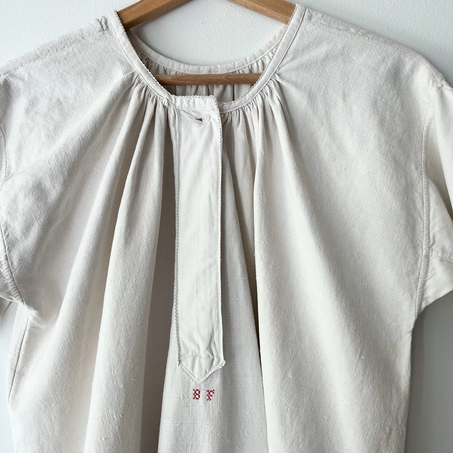 【Antique】France - 1920s Linen Dress（BF）