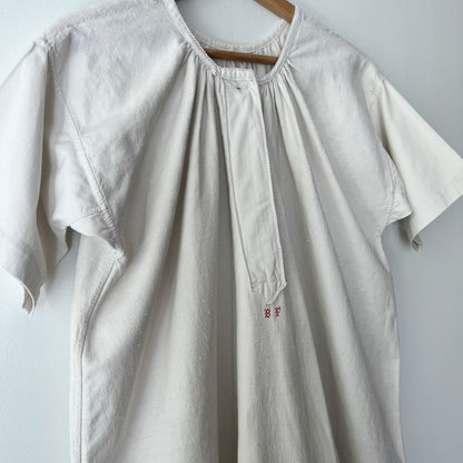 【Antique】France - 1920s Linen Dress（BF）