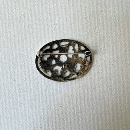 【Vintage】Silver925 Floral Brooch