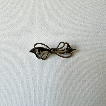 【Vintage】Silver Ribbon Brooch