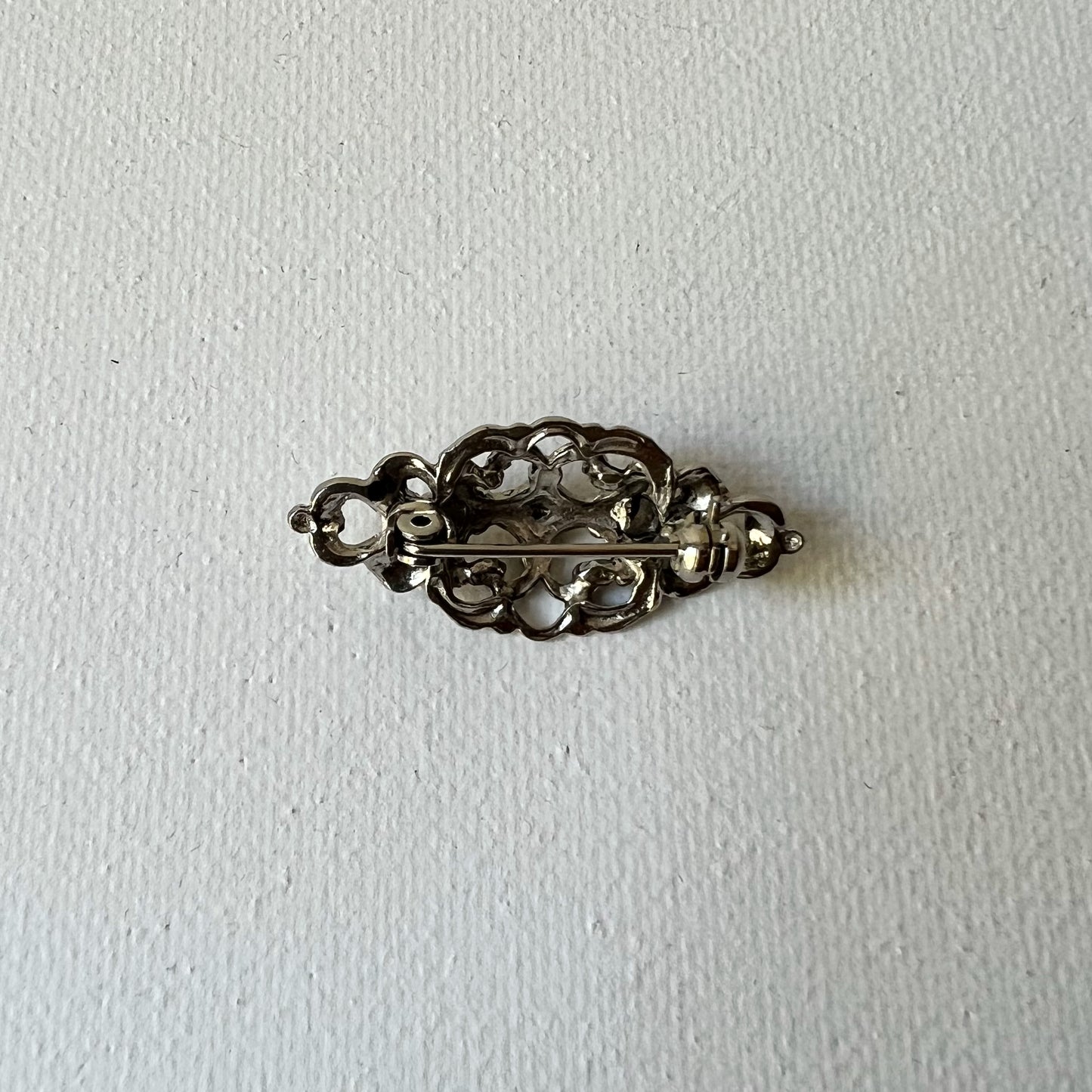【Antique】1900s Silver Garnet Brooch