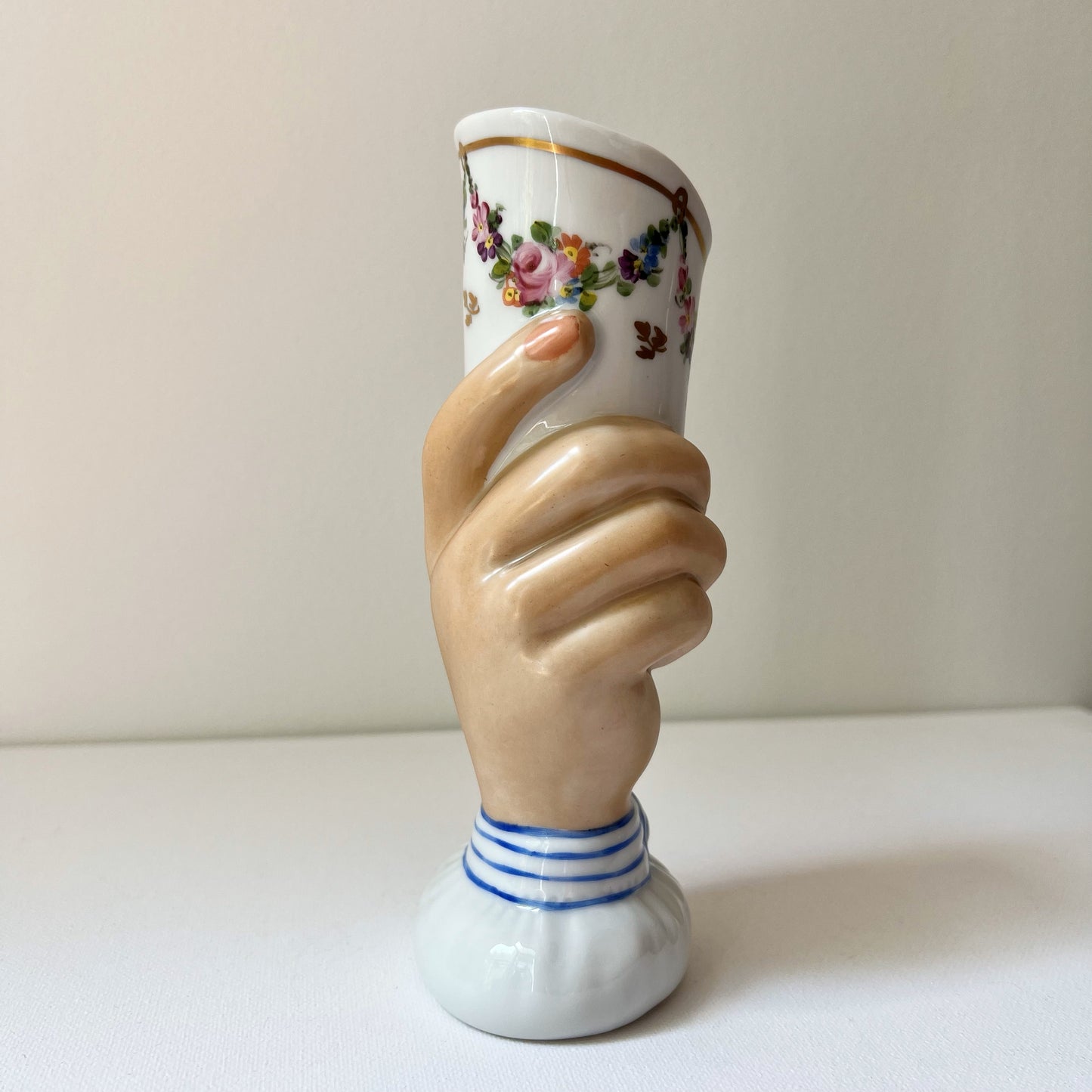 【Vintage】France - 1940s Pottery Hand Vase