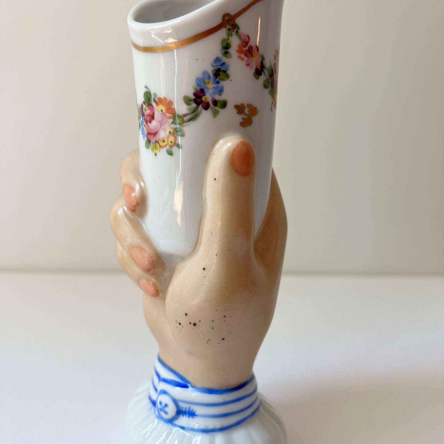 【Vintage】France - 1940s Pottery Hand Vase